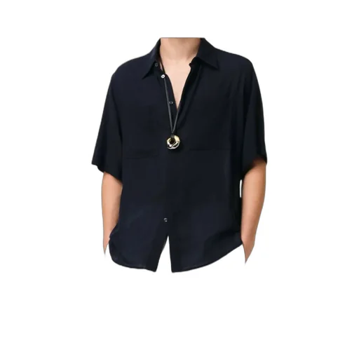 Ami Paris Short Sleeved Straight Hem Shirt
