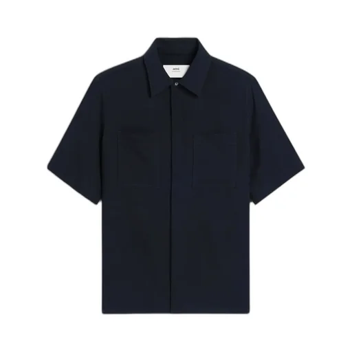 Ami Paris Short Sleeved Straight Hem Shirt