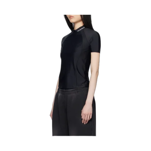 Alexander Wang Logo Detailed Mockneck T-Shirt