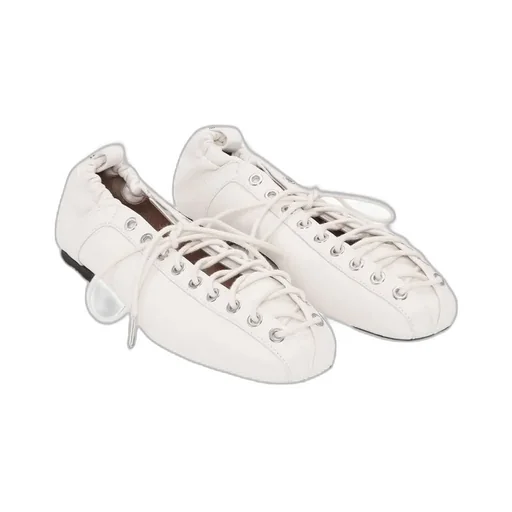 Ganni Lace-Up Ballet Shoes