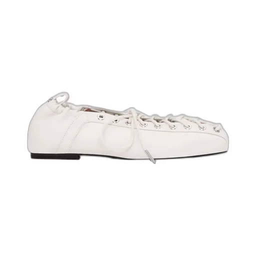 Ganni Lace-Up Ballet Shoes