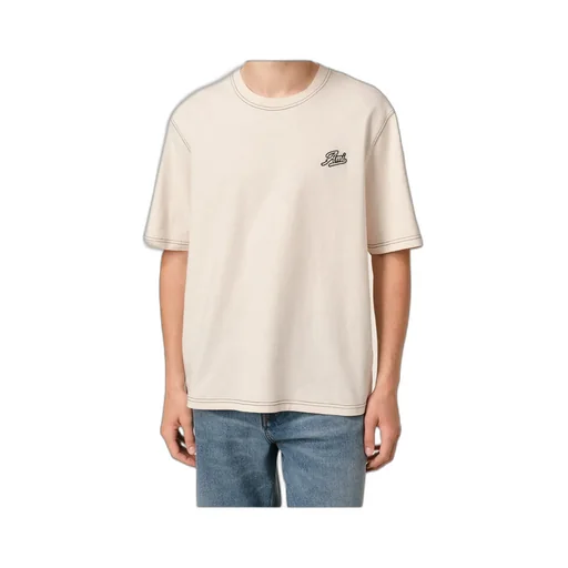 Ami Paris Logo Embroidered Crewneck T-Shirt