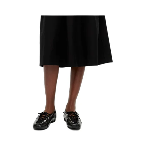 Ganni Square-Toe Lace-Up Balleina Shoes