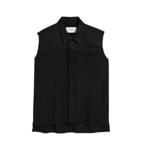 Ami Contrasted Top Sleeveless Shirt