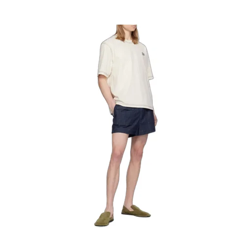 Ami Paris Logo Embroidered Crewneck T-Shirt