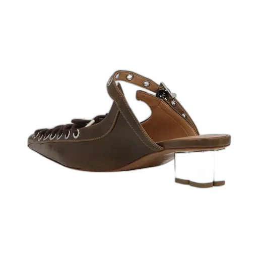 Ganni Oleatex Lace-Up Mules