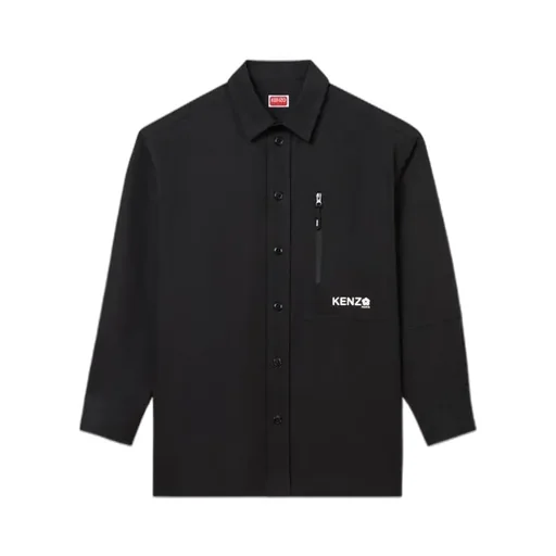 Oversized Shirt In Technical Cotton Boke Flower 2.0