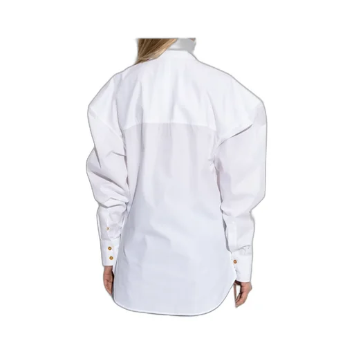 Vivienne Westwood Logo Embroidered Curved Hem Shirt