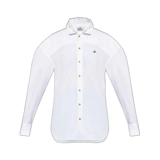 Vivienne Westwood Logo Embroidered Curved Hem Shirt