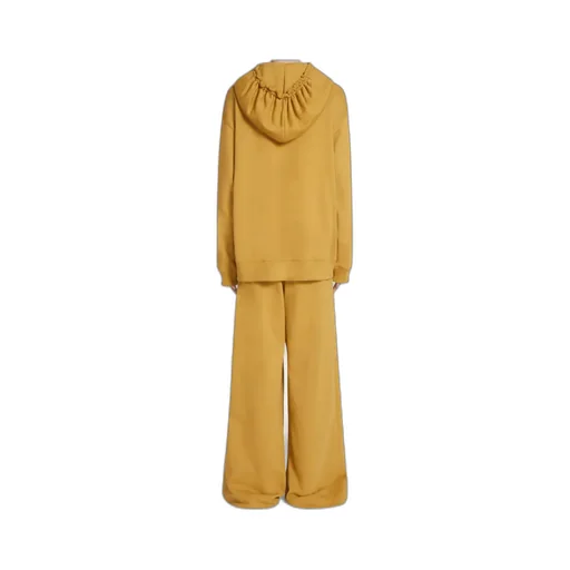Wide-Leg Pleated Cotton Trousers