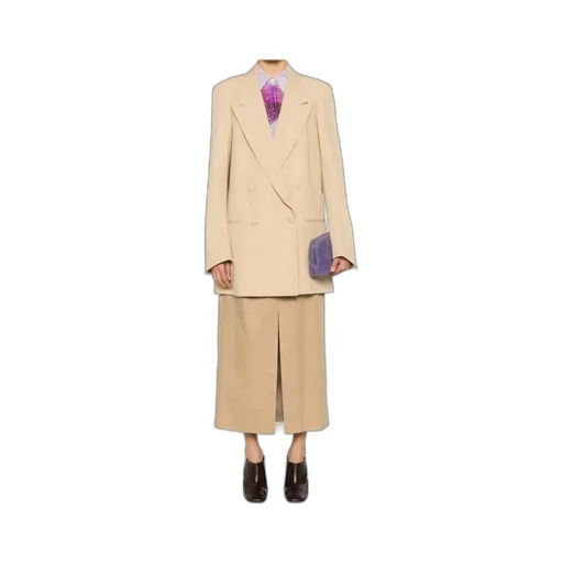 Beige Double-Breasted Blink Blazer Dries Van Noten