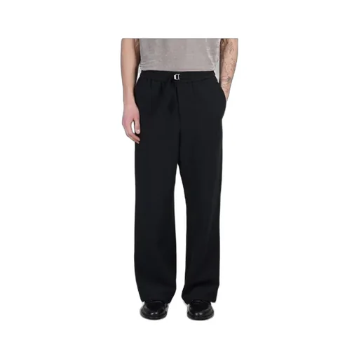 Ami Paris Logo Plaque Straight Leg Trousers
