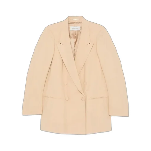 Beige Double-Breasted Blink Blazer Dries Van Noten