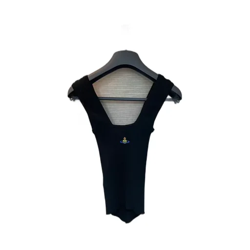 Orb-Embroidered Ribbed Top