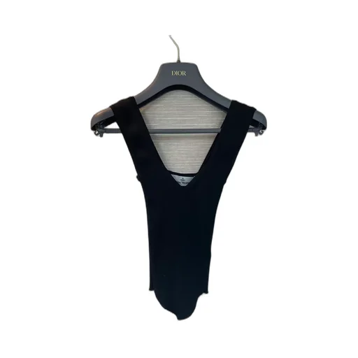 Orb-Embroidered Ribbed Top