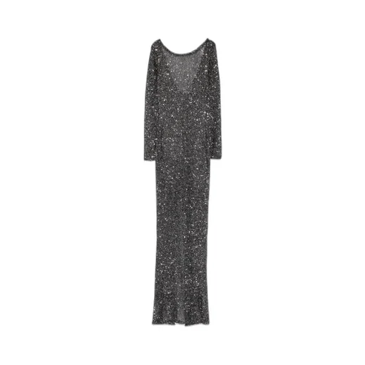 Sequinned Knitted Maxi Dress