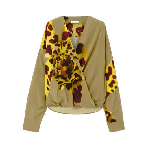Dries Van Noten Pattern-Printed Draped Top