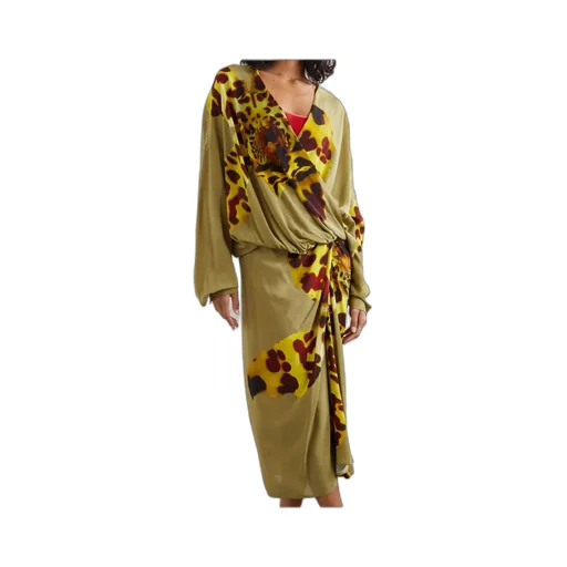 Dries Van Noten Pattern-Printed Draped Top