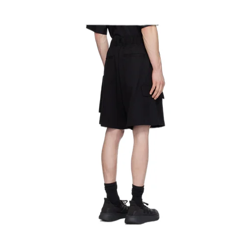 Y-3 Twill Asymmetric Cargo Shorts