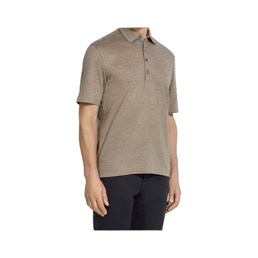 Zegna Oasi Lino Short-Sleeved Polo Shirt