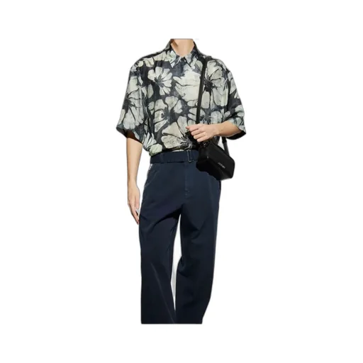 Dries Van Noten Cassidye Printed Short-Sleeved Shirt