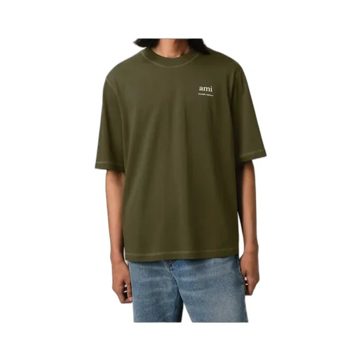 Ami Paris Logo Printed Oversized Fit T-Shirt