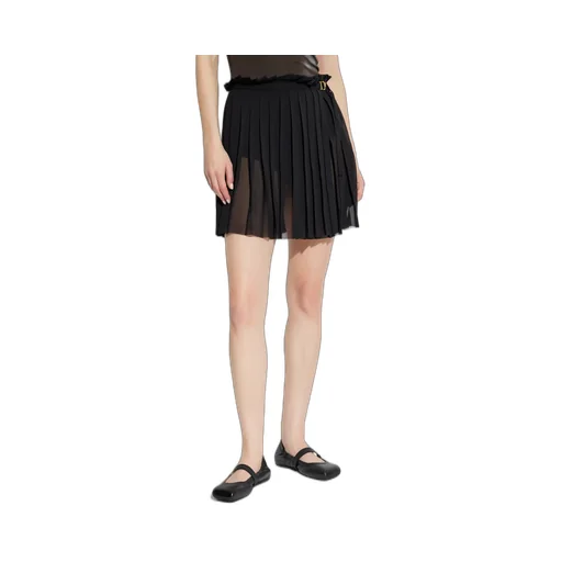 Ami Paris Pleated Straight Hem Mini Skirt
