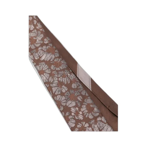 Brown Printed Silk Tie Dries Van Noten