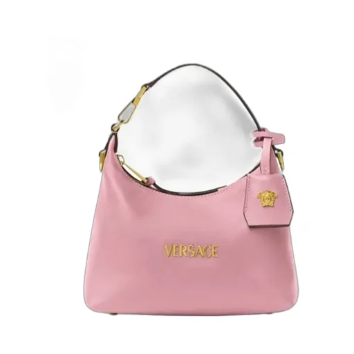 Versace Logo Plaque Zipped Shoulder Bag