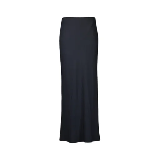 Brunello Cucinelli Side Slit Twill Maxi Skirt