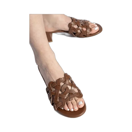 Gianvito Rossi Amalfi Interwoven Strap Mules