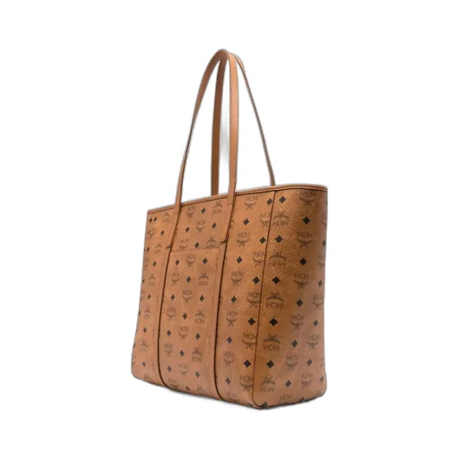 Mcm Allover Logo Printed Tote Bag
