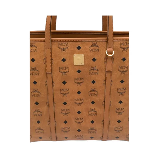 Mcm Allover Logo Printed Tote Bag