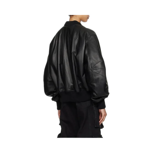 The Attico Leather Bomber Jacket
