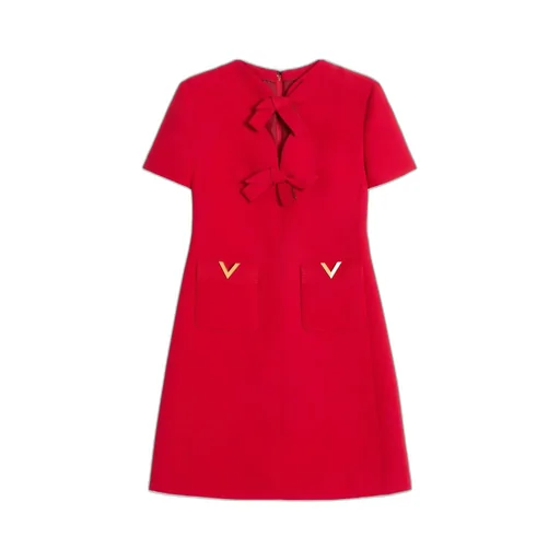 Valentino Bow Detailed A-Line Mini Dress