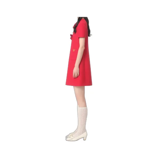 Valentino Bow Detailed A-Line Mini Dress