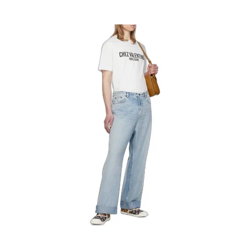 Valentino Chez Valentino-Printed Crewneck T-Shirt