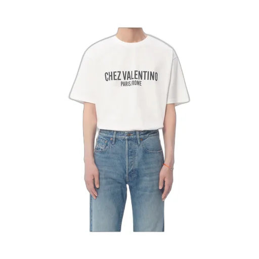 Valentino Chez Valentino-Printed Crewneck T-Shirt
