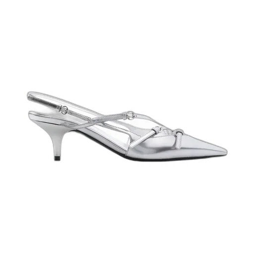 55Mm Leather Buckle Pumps