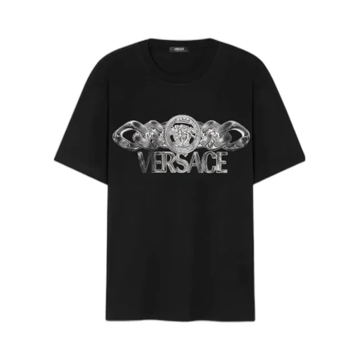 Versace Logo-Printed Crewneck T-Shirt