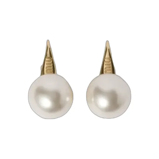 Miu Miu Logo-Engraved Earrings