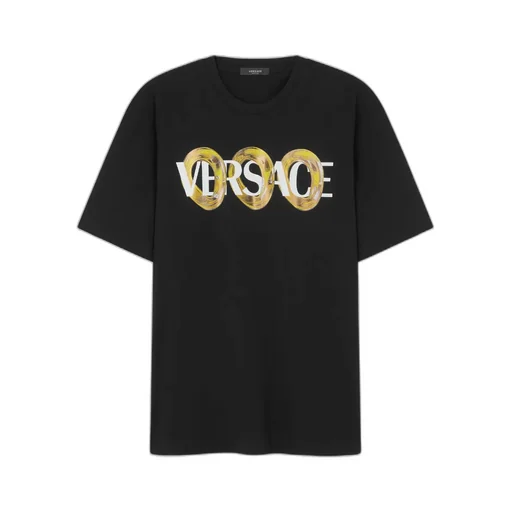 Versace Logo-Printed Crewneck T-Shirt