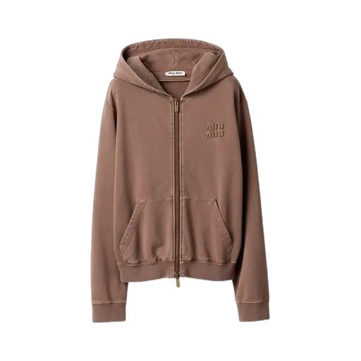 Garment-Dyed Cotton Fleece Hoodie