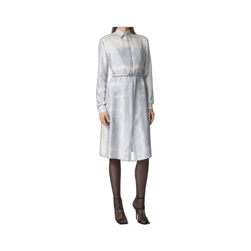 Versace Barocco-Printed Belted Shirt Dress