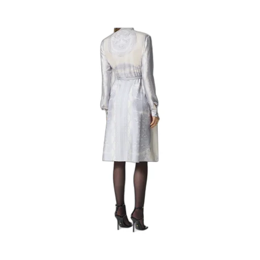 Versace Barocco-Printed Belted Shirt Dress