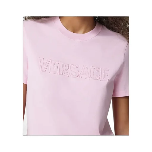 Versace Logo-Appliqu Crewneck T-Shirt