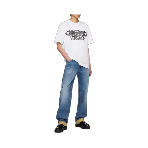 Versace Logo-Printed Crewneck T-Shirt