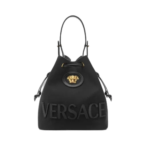 Versace La Medusa Drawstring Bucket Bag