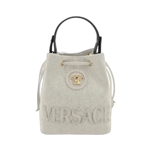 Versace Medusa-Plaque Drawstring Bucket Bag