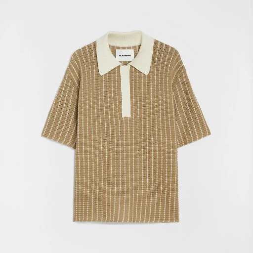 Cotton Knit Polo T-Shirt